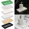 High Grade Marble Patterned Bathroom Counter Tray Resin Rectangular Soap Dispenser Tray Hotel Sink Storage Tray