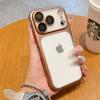 Luxury Frosted Transparent Matte Phone Case For iPhone 17 Pro Max 5G Full Lens Protection Metallic Color Frame Armor Back Cover