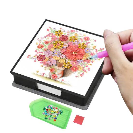 

DIY Note Box Diamond Art Kit Sticky Note Holder Craft Set Diamond Art