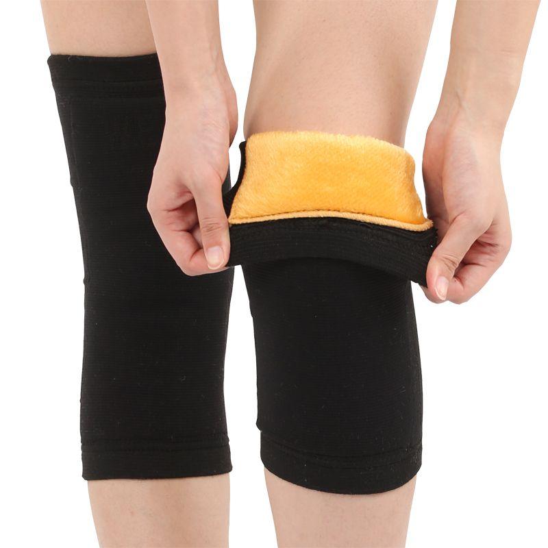 Unisex Thickened Fleece-Lined Knee Warmers for Winter Knee Joint Protection and Cold Protection for the Elderly