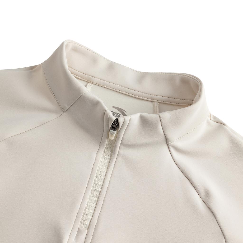 Anta Travel Comprehensive Training Series Long T-Shirt Slim Fit Training Shell Shield Antibacterial Spring 2026 Women Tops Warm-Sun-White 962617401-1
