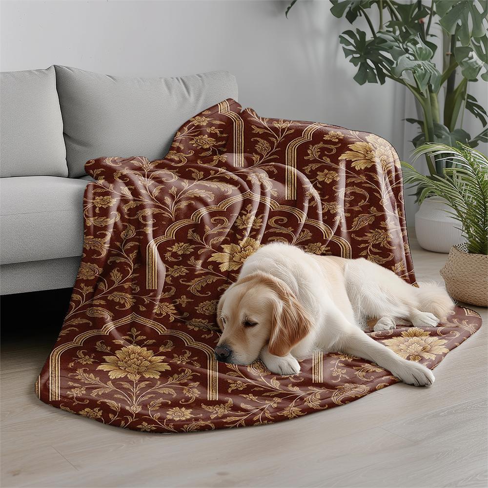 Floral Pattern Blanket Microfiber Flannel Cover Blanket Bedroom Living Room Sofa Soft And Comfortable Home Decoration