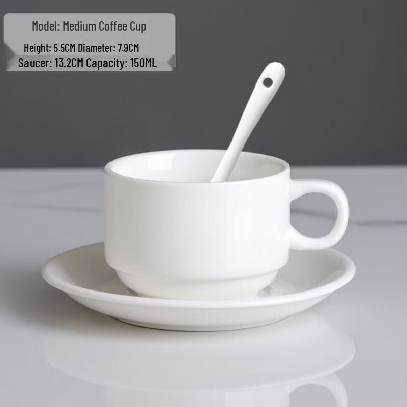 Shangqi Bone China Coffee Cup and Saucer Set