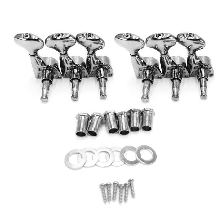 6PCS Guitar Tuning Pegs Guitar Repairing Component Suitable for Acoustic and Electric Guitars with Metal Construction