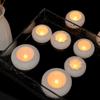 Flameless LED Floating Waterproof Plastic Candles Tea Light Romantic Flickering Votive Wax Tealight for Party Bathroom Decor