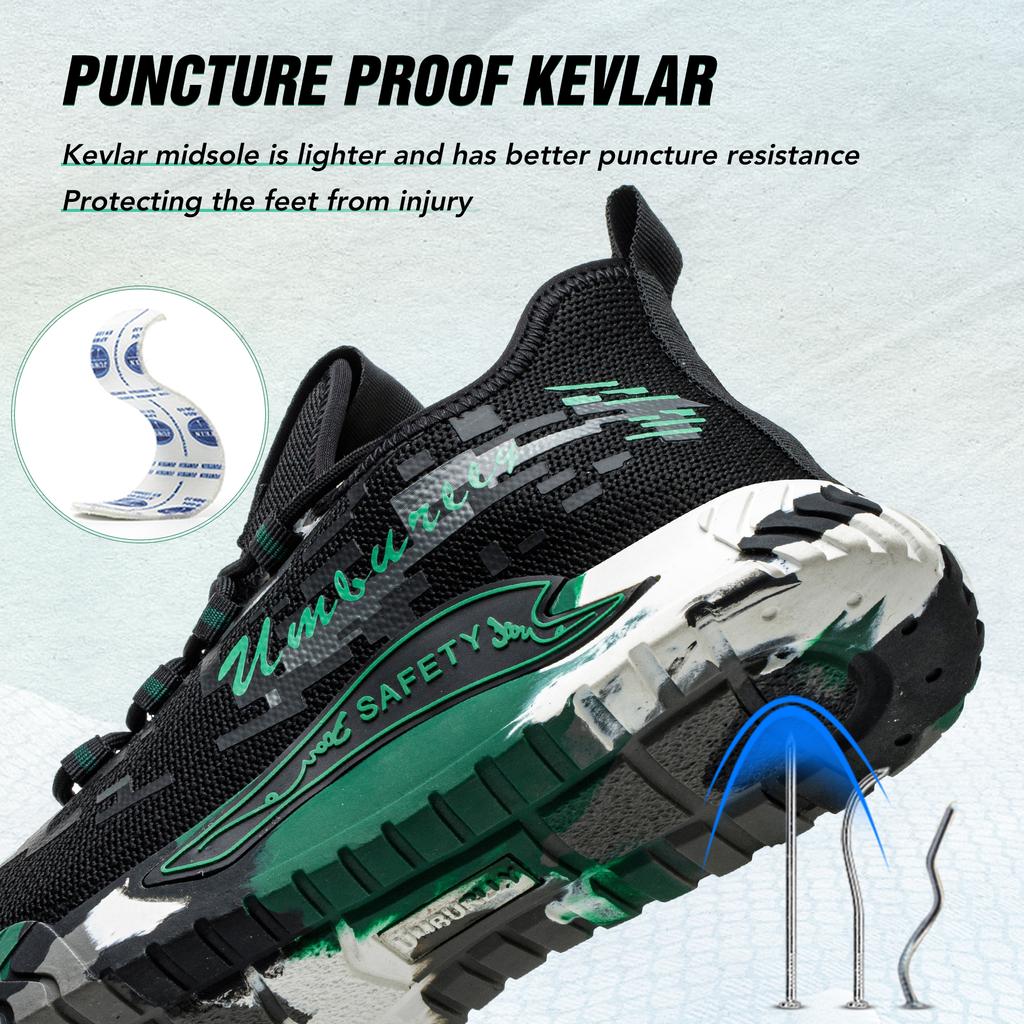 Steel Toe Shoes Outdoor Safety Protective Shoes Men's Indestructible Work Shoes Fashion Wear-resisting Hiking Sneakers Non Slip