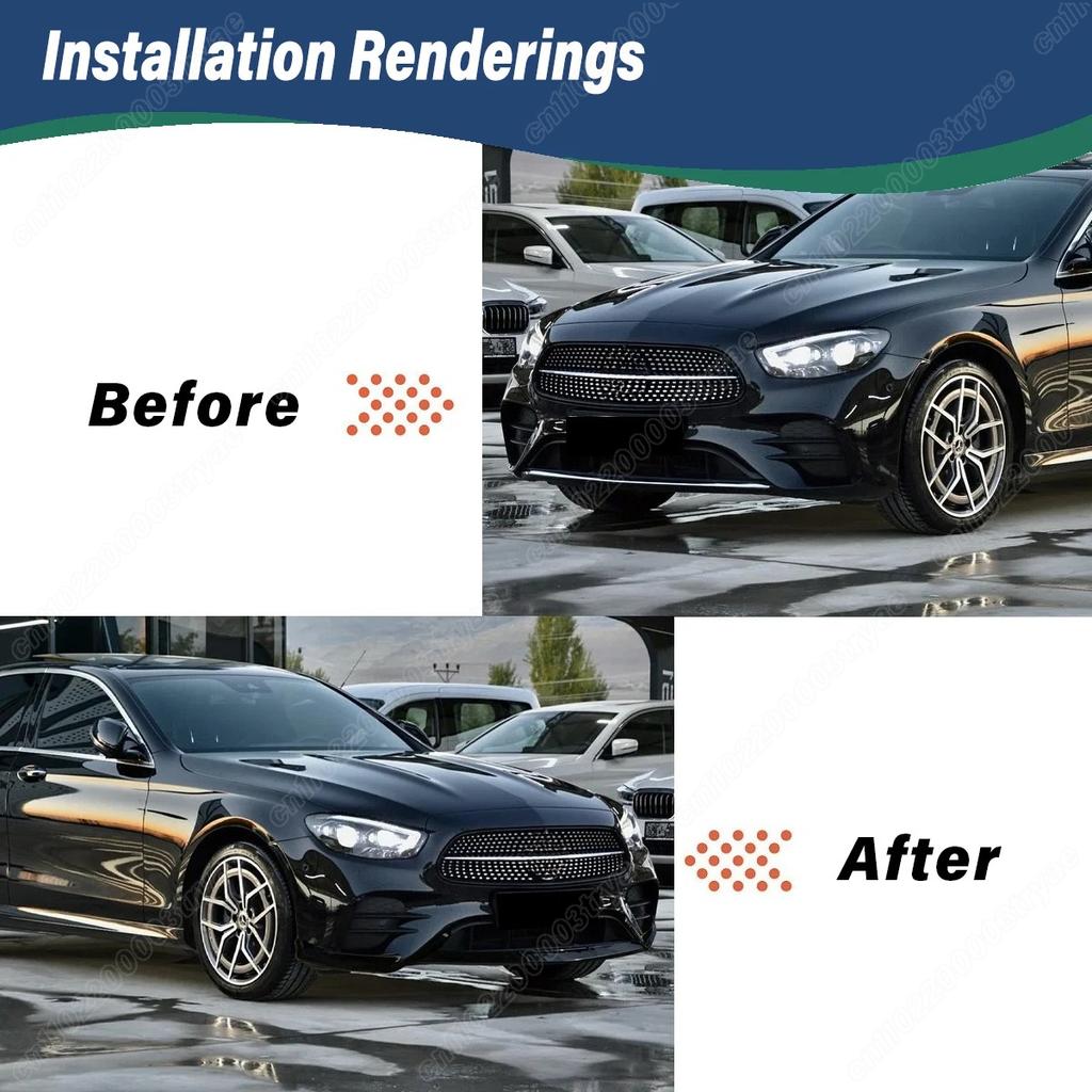 For Mercedes Benz E-Class W213 C238 S213 E200 E300 E450 2020 2021 2022 2023 Front Bumper Diverter Lip Spoiler Modification Kit
