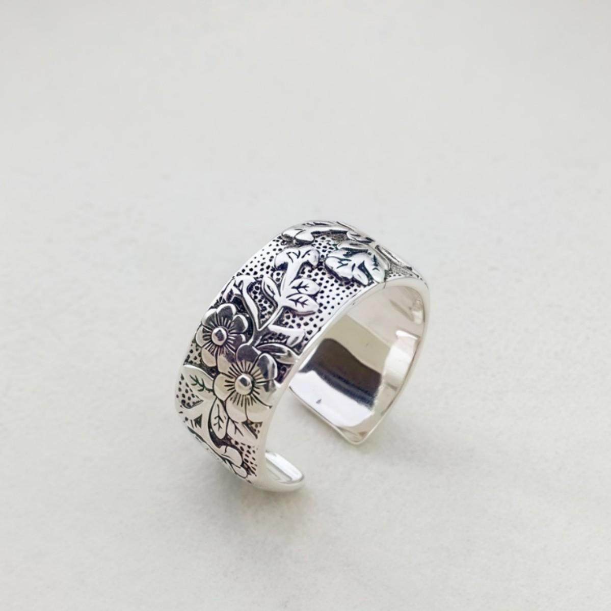 Chrysanthemum Bird Retro Flower Ring - Vintage-Inspired Forest Style for Trendy Girls