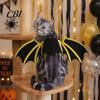 Cute Cat Bat Costume Halloween Pet Wings, Costume, Skeleton Wings Creative Dog Suit with Bells, Festive Apparel for Cats Dogs Cosplay Party