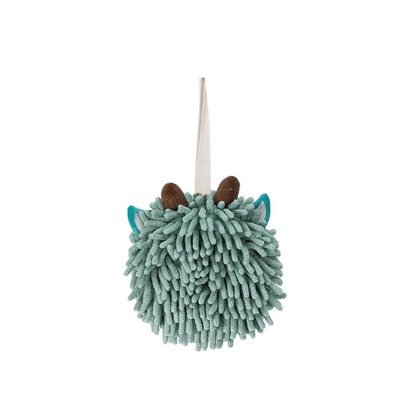 Cartoon Animal Chenille Hanging Hand Towel - Thickened Kids' Hand Towel
