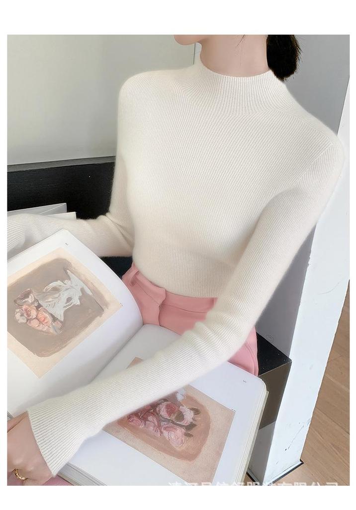 Women's 2024 Slim-Fit Striped Cashmere Sweater - Seamless, Soft & Comfortable Knit Base Layer