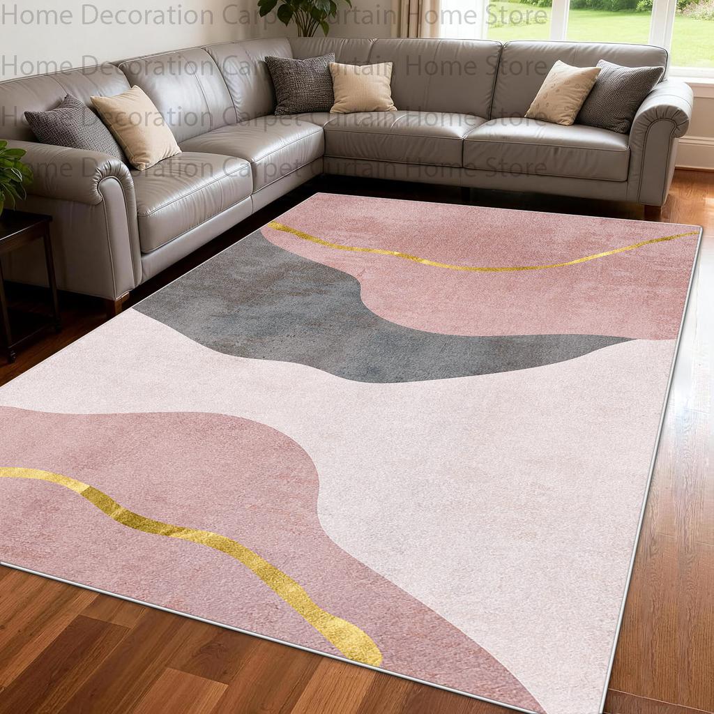 Nordic Abstract Geometric Line Modern Carpets Living Room Home Decor Large Area Rug Bedroom Washable Non-Slip Lounge Floor Mat