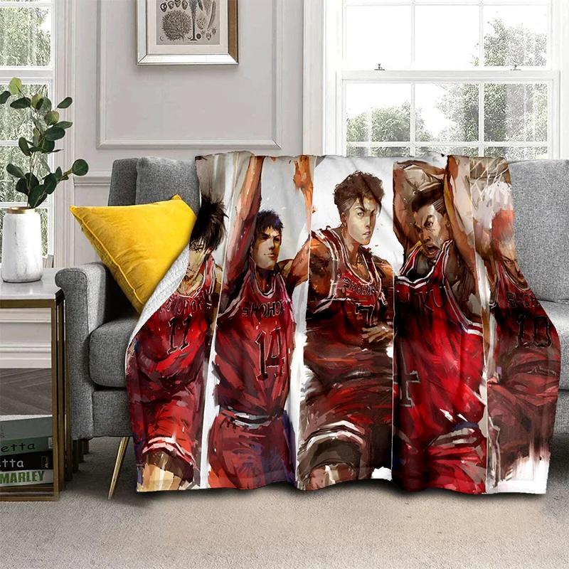Basketball Anime Slam Dunk Cartoon Blanket,Soft Throw Blanket for Home Bedroom Bed Sofa Picnic Travel Office Cover Blanket Kids