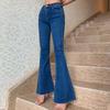 Flare Jeans Kalhoty Ženy Vintage Džínovina Dámské Džíny Ženy Módní kalhoty Velké velikosti Džíny se širokými nohami