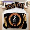 1PC Music, guitar Theme Bedding Quilt Set Quilt Cover Pillowcase Home Decoration Birthday Gift (1 * duvet cover + 2 * pillowcase, without core)