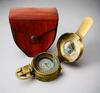 Marine Pocket Compass Gift Vintage Nautical Solid Brass WWII Military Compass Collectible