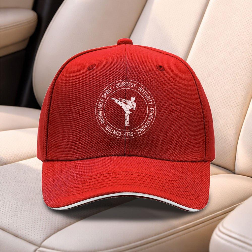 Taekwondo Spirit Pattern Adjustable Baseball Cap Duckbill Hat For Men Women Outdoor Sports Fishing Daily Wear