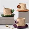 European Style Ceramic Coffee Cup and Saucer Set