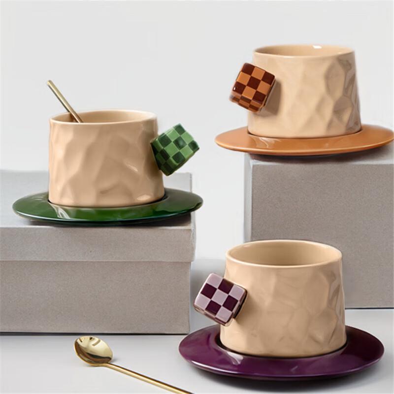 European Style Ceramic Coffee Cup and Saucer Set