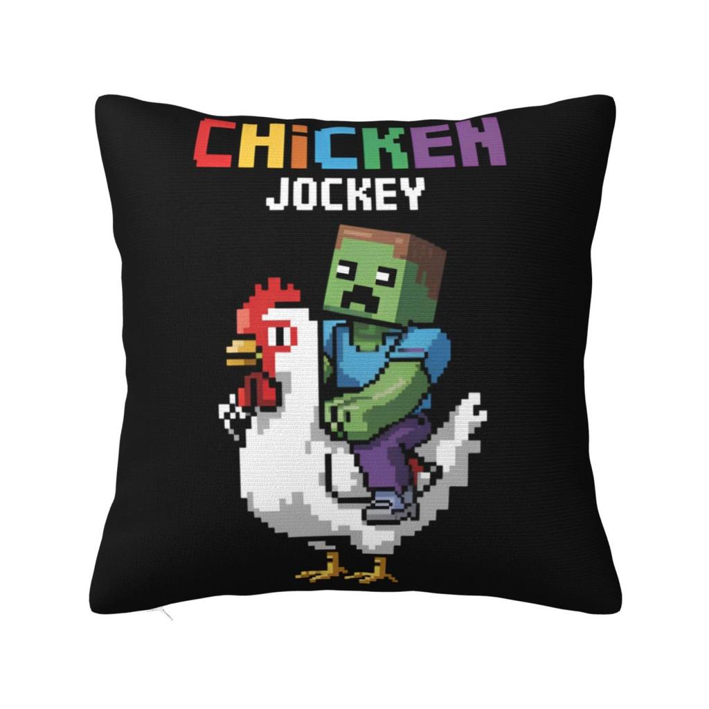 Chicken Jockey Pillow Cases Zombie Game Cushion Cover Novelty Zippered Decor Pillowcover for Home 18