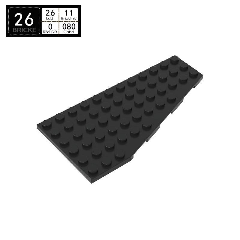 BRICKE 30356 6x12 Right Wedge Plate, LEGO-Compatible Building Block