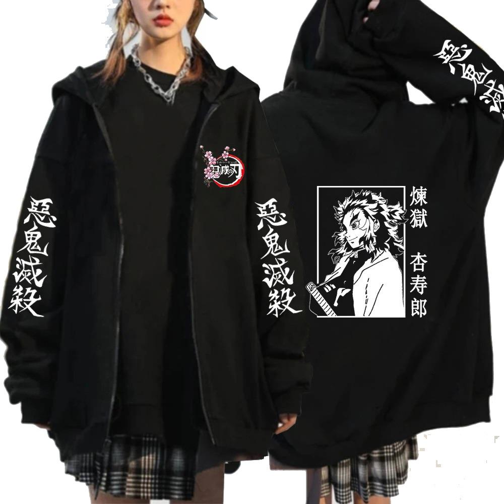 Pattern Top Zipper Hoodie Anime Devil Killer Printed Men's and Women's Harajuku Sportswear Jacket Coat