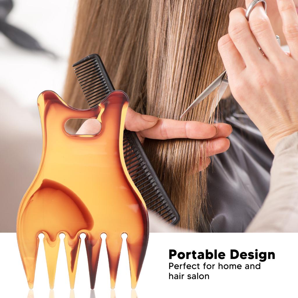 3pcs Wide Teeth Texture Comb Hair Quiff Styling Pick Comb for Retro Oil Head Slicked Back Hairstyle