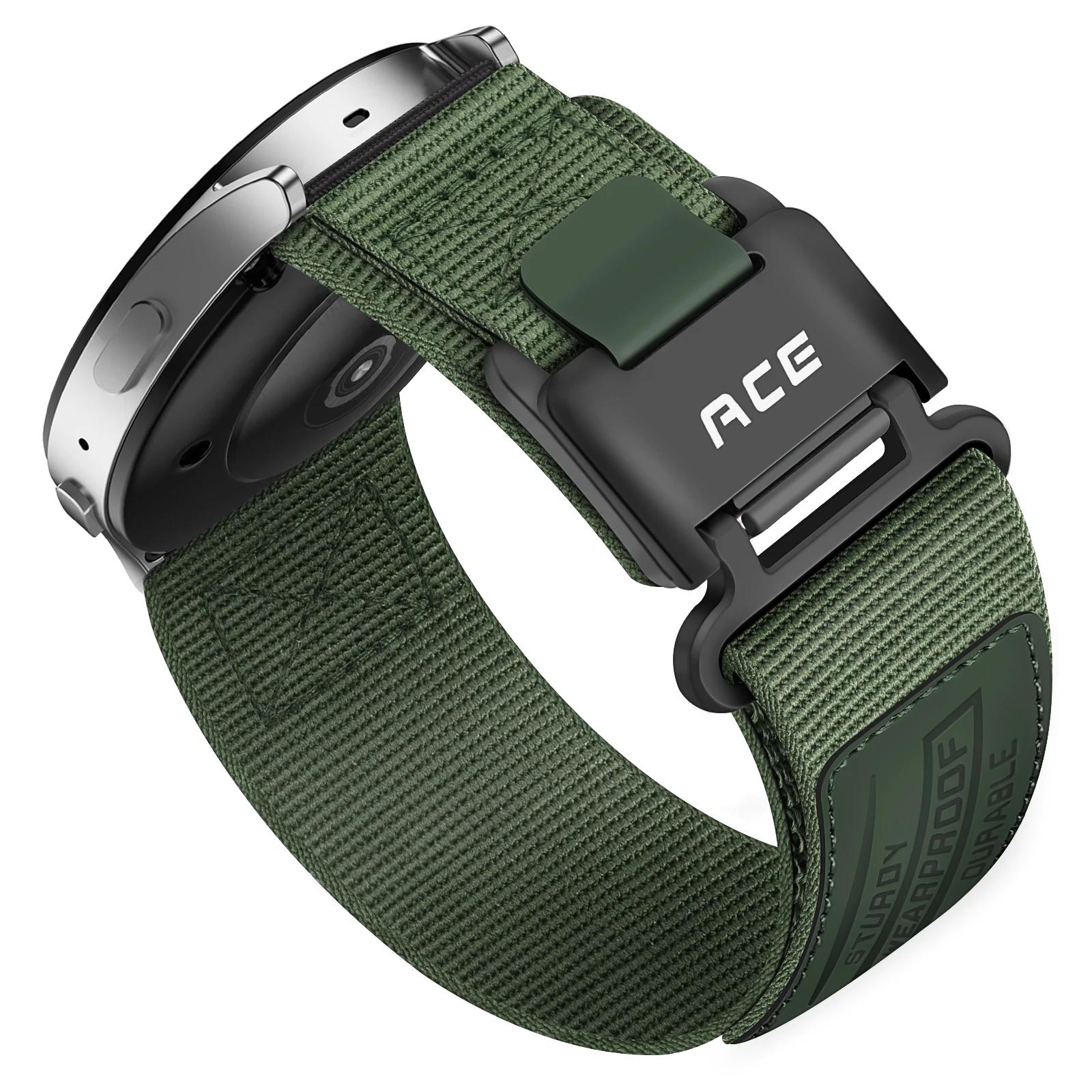

20mm Nylon Band For Samsung Galaxy Watch 7 40 44mm Watch FE Bracelet GalaxyWatch 5 Pro 45mm/4 40 44mm 6 Classic 47 43mm Strap 20mm армия зеленый