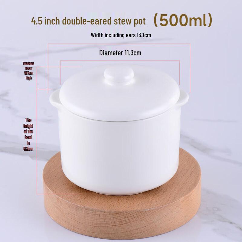 

Ru Han Pure White Ceramic Double-Boiler Stew & Soup Bowls - Set of 8