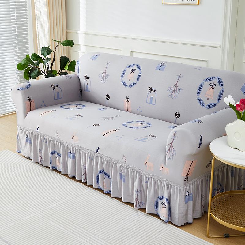 Elastic Sofa Cover All-Inclusive Cover Nordic Style Sofa Cover Non-Slip Fabric Skirt Sofa Cover