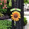 Sunflower Welcome Sign Metal Wall Hanging Plaque Rustic Decorative Door Hanger for Front Door Porch Wall Indoor Outdoor Spring Decor