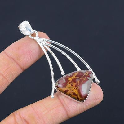Natural Noreena Jasper Gemstone Pendant 925 Sterling Silver Jewelry For Women