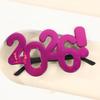 2026 Themed Celebration Glasses With Glittering Numbers Costume Accessory for Party Photos and Decorative Backdrops
