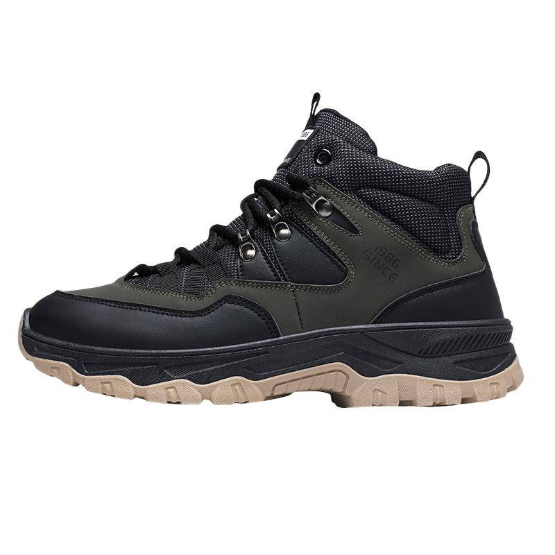 Men's boots four seasons new soft-sole anti-slip comfort casual boots fashion youth outdoor work boots breathable high-top boots