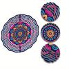 1pc 3D Mandala Wind Spinner, Metal Garden Hanging Ornament, Outdoor Pendant Wind Chime, No Power Needed