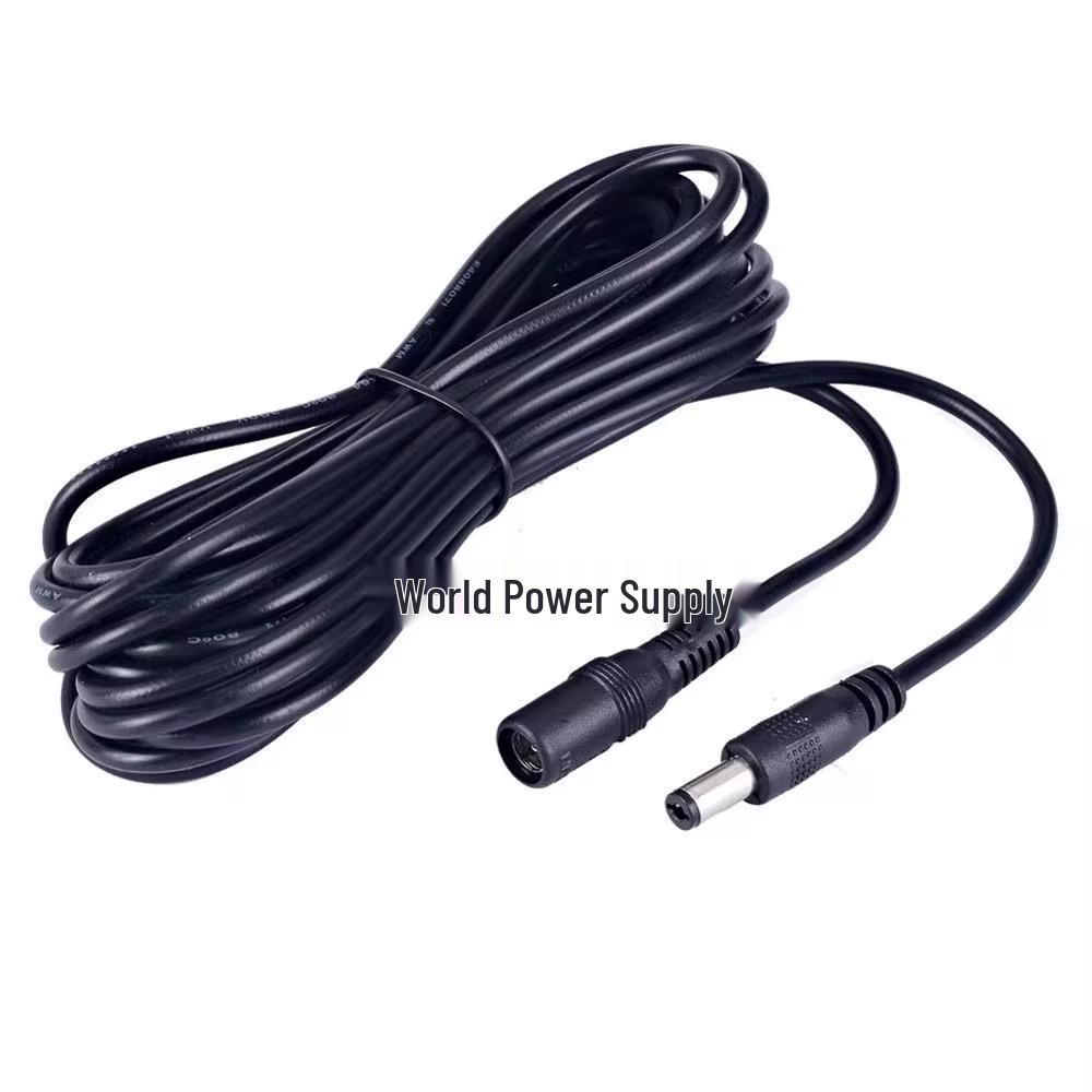 5A Pure Copper DC 5521 Male to Female Extension Cable, 1-5 Meters, for Monitor Power Supply