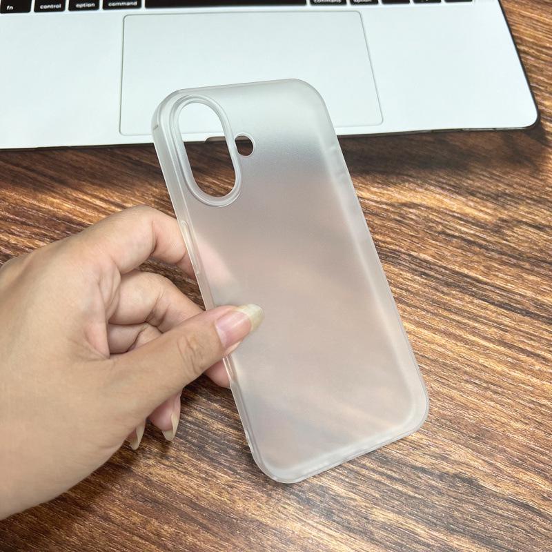 Frosted Transparent Gray Drop-Proof Protective Case for Apple 15 Promax