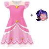 26273 Kids Girls Lily Lovebraids Stars Printed Pink Dress Pants Bag Set Halloween Cosplay Costumes