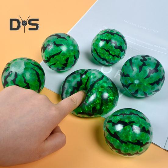 Bead Filled Fruit Squeeze Toy Stress Relief Strawberry Grape Watermelon Pineapple Pinch Sensory Fidget Toy Kids Adults Soft TPR Calming Stress Ball