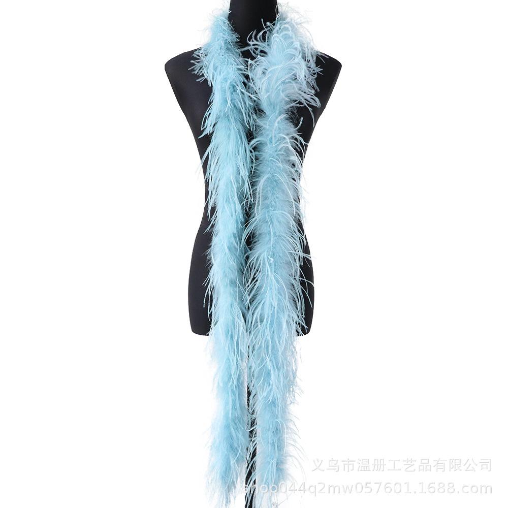 South African Ostrich Hair Top Performance Dress Raw Material Feather Top Diy Hat Scarf Down 2 Meters