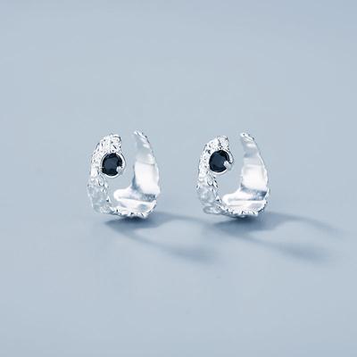 Boucles d'oreilles à clips texturées au design irrégulier, boucles d'oreilles sans oreilles pour hommes et femmes