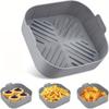 2pcs Silicone Air Fryer Liner 8.27 Inch, Suitable For 5L To 6.6L Air Fryer, Heat Resistant Easy Clean Air Fryer, Suitable For Air Fryer Accessories