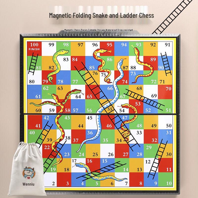 Multifunctional Magnetic Snake Ladder Board Game Set
