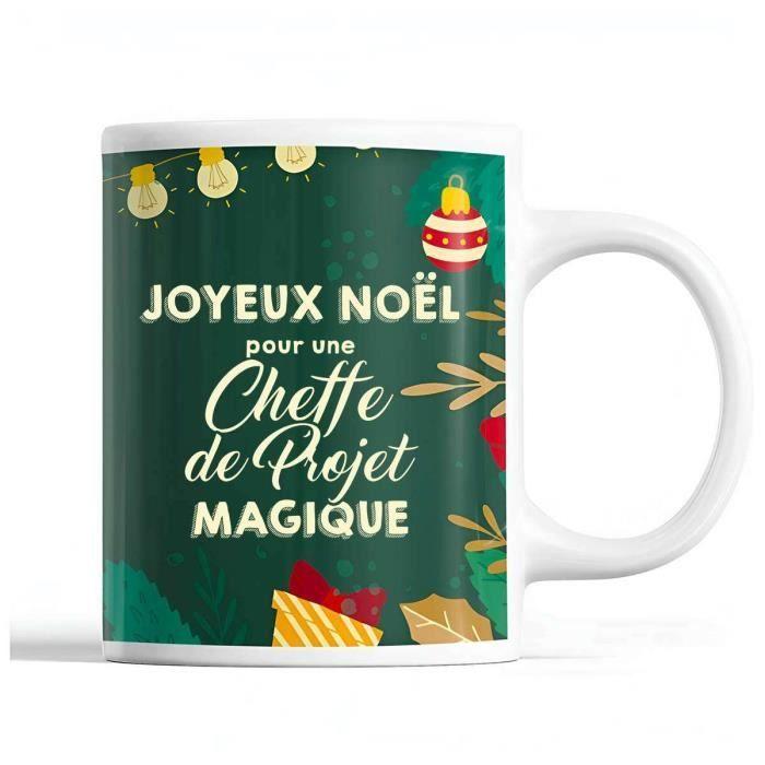 Mug - Christmas Project Manager - Ceramic - Printed Front/Back - 325 Ml - Green