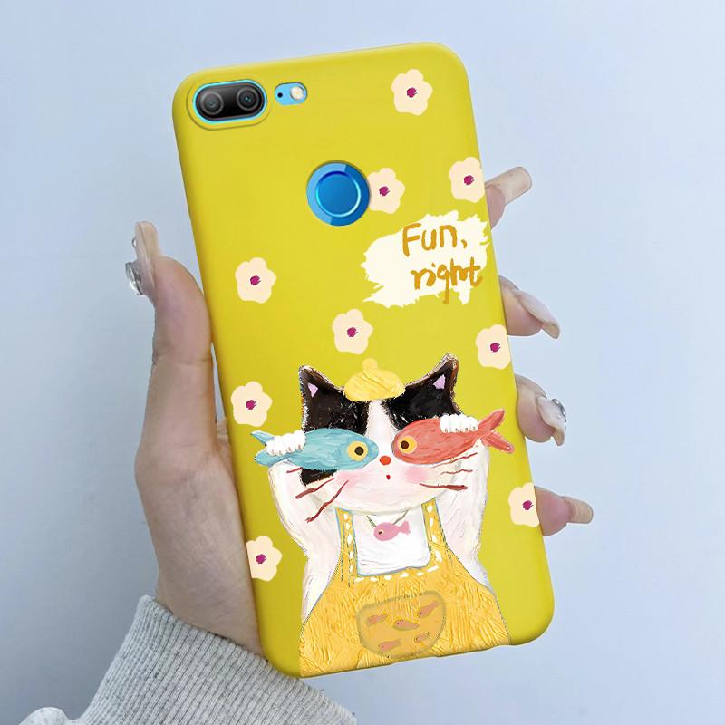 For Honor 9 Lite LLD-L21 LLD-L31 Phone Case Flower Girl Design Soft Silicone TPU Back Housing for Honor 9 STF-L09 STF-AL10 Cover