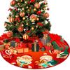 90CM Santa Claus Xmas Tree Bottom Decorative Snowman Elk Xmas Tree Carpet  New Year