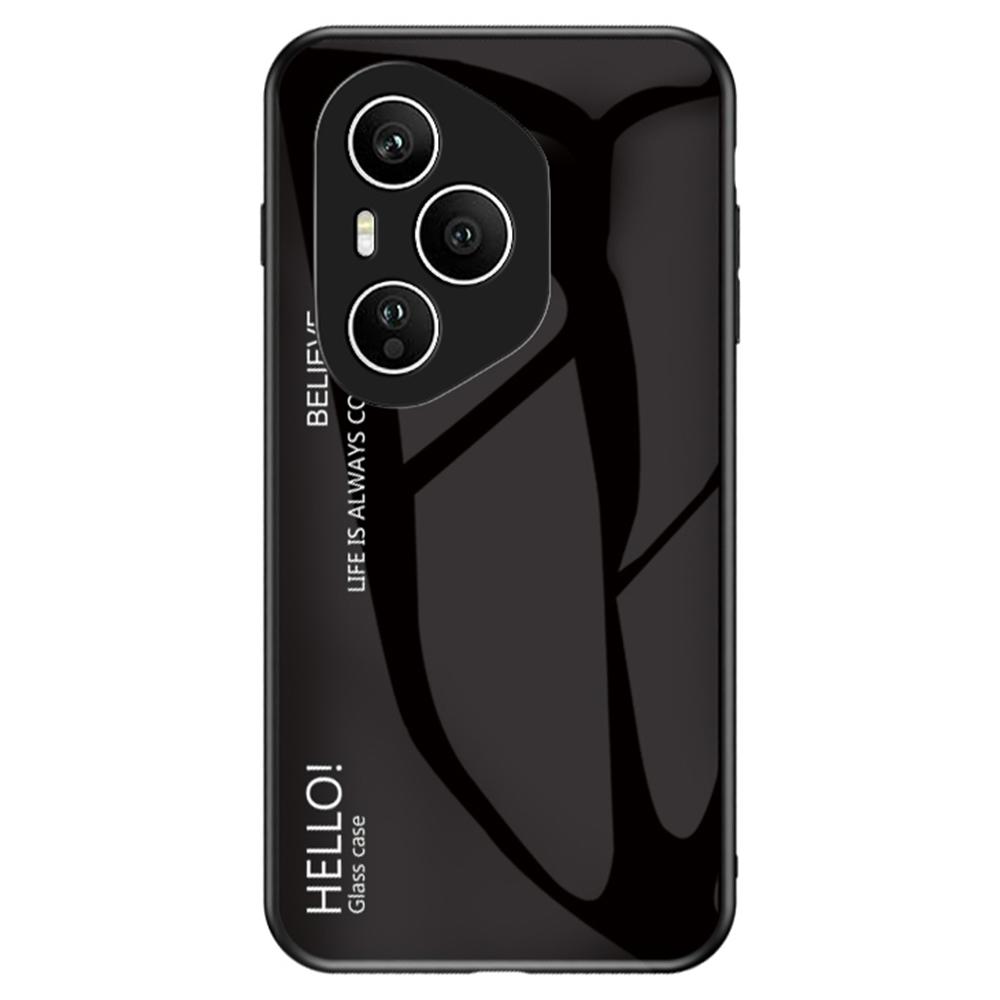 

Для Honor 400 Pro 5G (Глобальный) Противоударный чехол из закаленного стекла+ПК+ТПУ Black