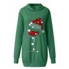Women's Fashion Christmas Hoodie Bag Hip Pocket Print Hoodie Fashion Dress