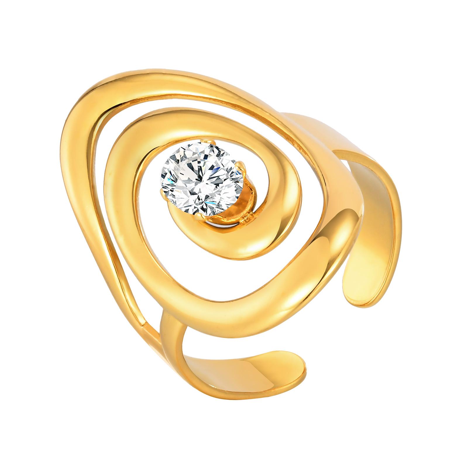 

Luxury Zircon Geometric Lines Opening Ring, Women s Stainless Steel Wedding Engagement Rings,Trendy Jewelry Gifts
