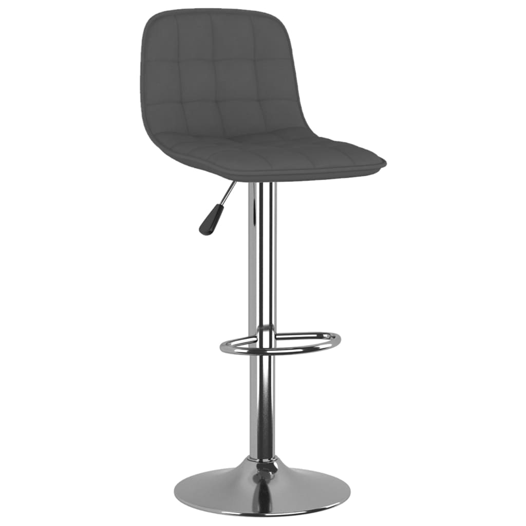 Bar Stool 2 Pcs Dark Grey Fabric